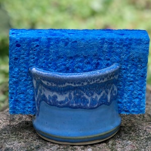 Ceramic Sponge Holder, Sink Caddy, Modern Kitchen Decor, Light Blue Kitchen Decor, Housewarming Gift, Sponge Keeper, Gadgets and Organizers