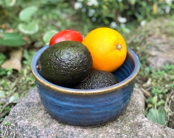 Serving Bowl Ceramic Blue, Serving Dish, Mixing Bowl, Ceramic Stoneware Pottery, Handmade Kitchen Dishes, Blue Kitchen Decor