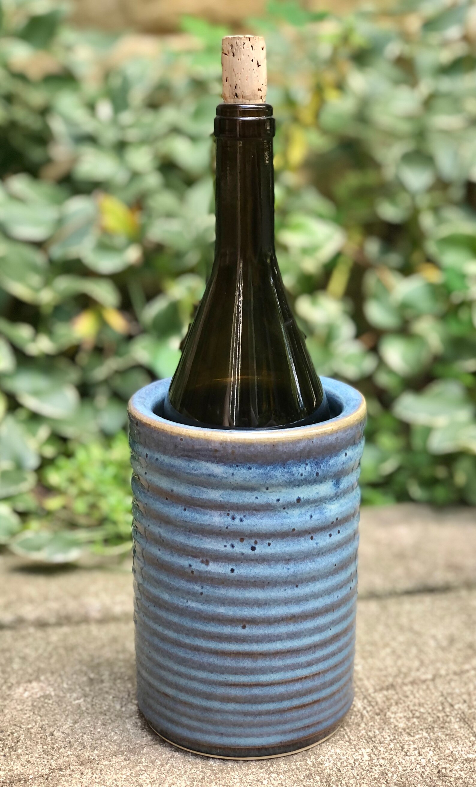 Wine Chiller Ceramic Wine Cooler Handmade Ceramic Pottery Etsy