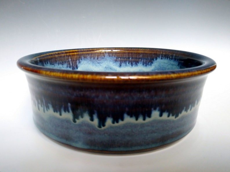 Large Dog Dish Pet Dish Dog Bowl Paw Print Stoneware Dog Etsy