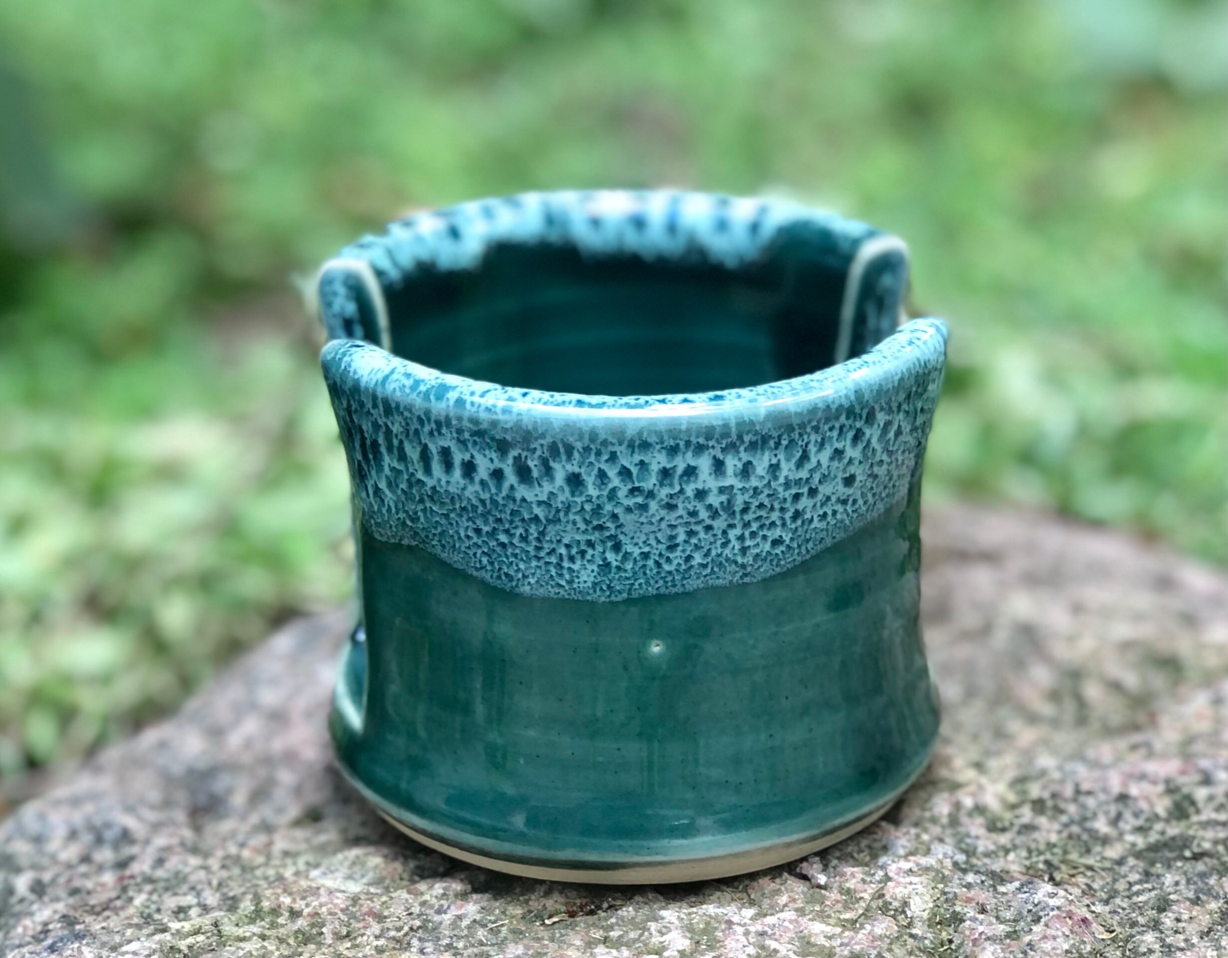 Ceramic Sponge Holder, Sink Caddy, Green Kitchen Decor