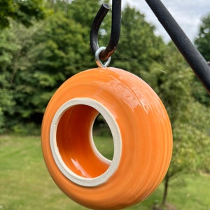Hanging Bird Feeder, Modern Bird Feeders, Birdfeeder Outdoor Bird Feeder, Garden Decor, Ceramic Bird Feeder, Yard Art Landscape Pottery