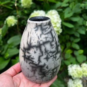 Raku Ceramic Vase, Handmade Pottery, Naked Raku Vase, Unique Home Decor, Modern Interior Decoration, Unique Valentines Gifts