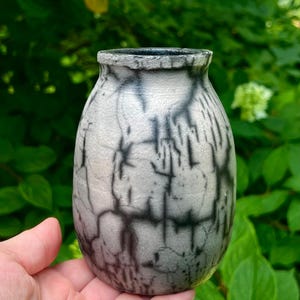 Ceramic Naked Raku Vase, Handmade Pottery, Unique Home Decor, Modern Interior Decoration, Unique Gifts