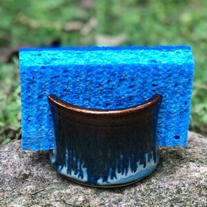 Ceramic Sponge Holder, Sponge Keeper, Sink Caddy Ceramic Pottery, Kitchen Gadgets, Blue Kitchen Decor, Kitchen Pottery, Kitchen Organizer