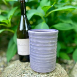 Ceramic Wine Cooler, Lavender Wine Chiller, Handmade Pottery,  Wine Home Decor, Wine Bottle Gifts, Purple Gift for Women, Violet Home Decor