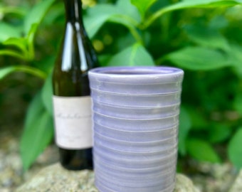 Lavender Wine Chiller, Ceramic Wine Cooler, Handmade Pottery,  Wine Home Decor, Wine Bottle Chiller Gifts, Purple Gift for Women