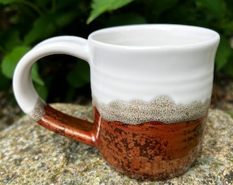 Handmade Stoneware Coffee Mug: Unique Ceramic Tea Cup (10 oz)