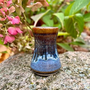 Ceramic Bud Vase, Handmade Pottery Vase, Blue Home Decor, Gifts for Women, Art Decoration for Home, Flower Bud Holder