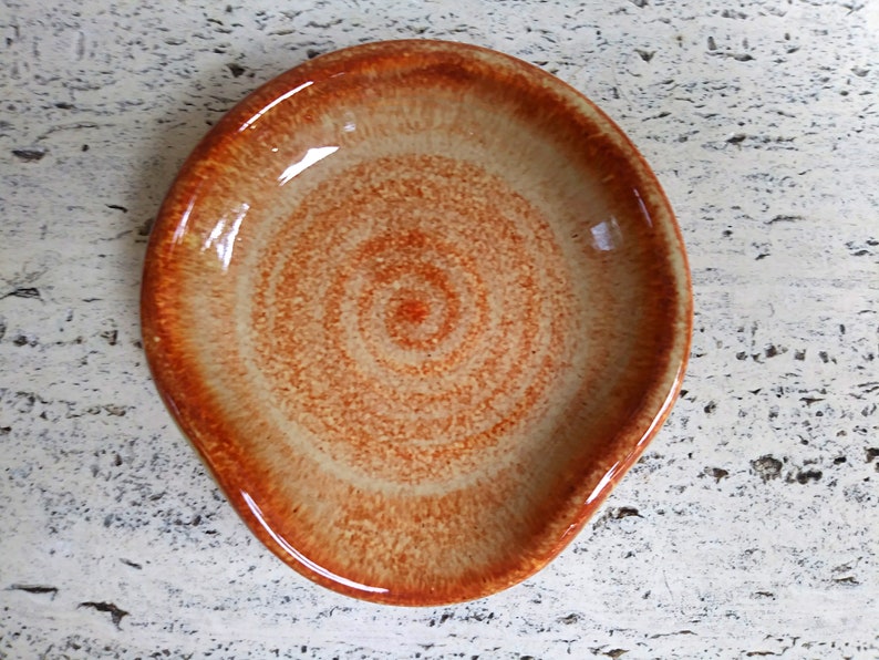 Spoon Rest Ceramic, Spoon Holder, Stoneware Ceramic Pottery, Natural Kitchen Decor, Ceramic Spoon Rest, Home Decor, Rusty Brown, Spoon Plate image 6