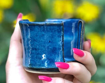 Blue Ceramic Sponge Holder: Modern Kitchen Sink Caddy