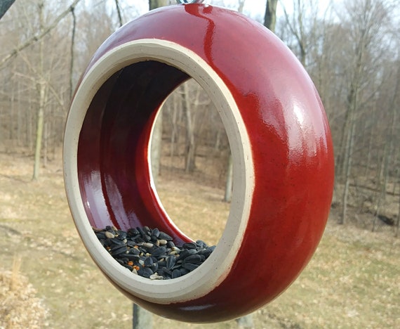 Bird Feeder Handmade Modern Bird Feeder Ceramic Bird Etsy