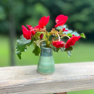 Kleine Knospe Keramikvase: Grüne Kaskade Blumenvasen, modernes Wohndekor, handgemachte Keramik