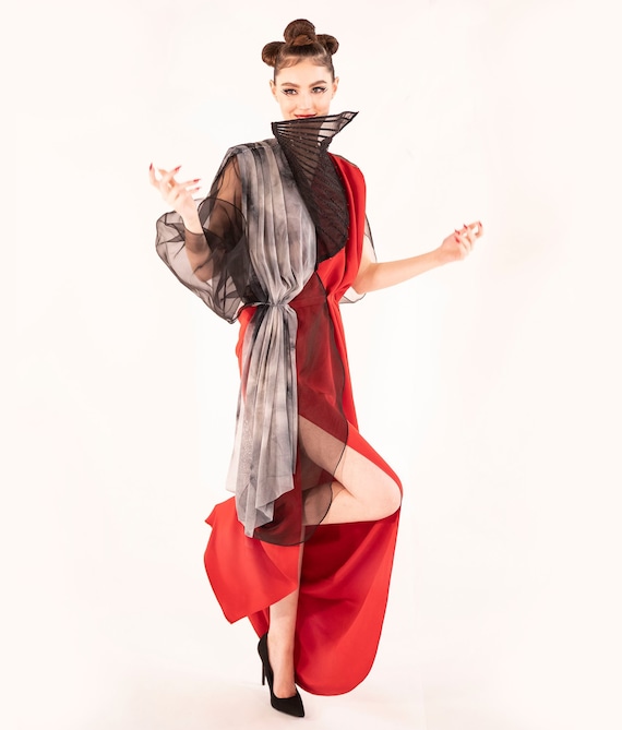 silk asymmetrical dress Vasya Dress main image 1