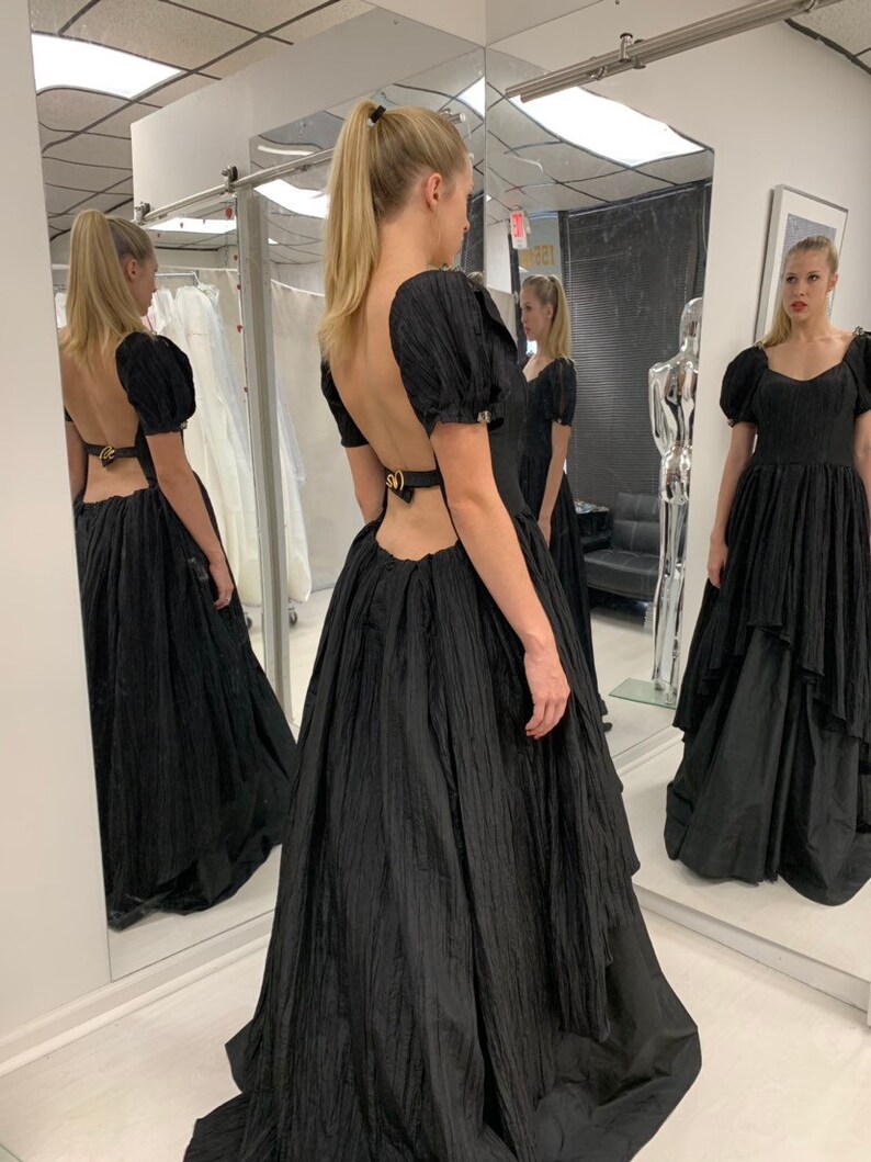 black ball gown heels