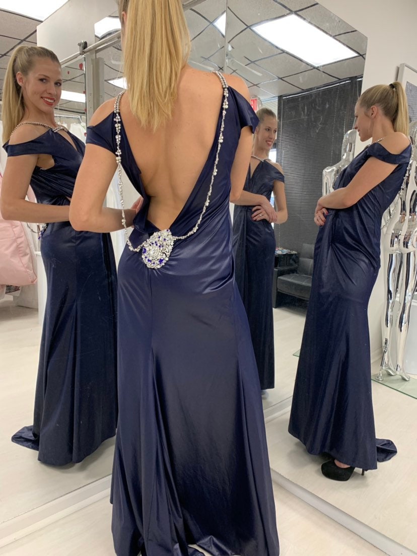 modesty panel for formal dress Flower-Embellished Long Tulle Prom Ball Gown A1142 main image 1