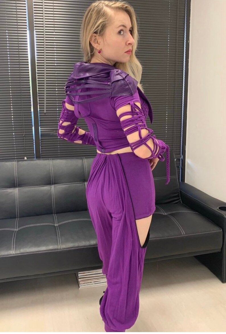 Purple 2piece Cut Out Pants/shorts and Top Avantgarde. Etsy