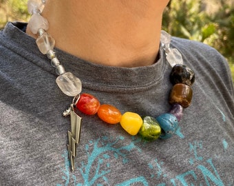 Rainbow Necklace, LGBTQ+ Necklace, Gay Pride, LGBTQIA+, LGBT necklace, rainbow jewelry, gay necklace, lesbian, unicorn jewelry