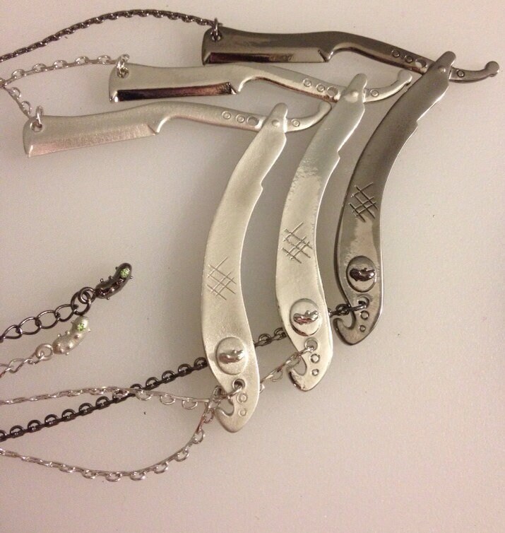 Straight RAZOR Necklace for Hairstylists Hairdressers Etsy