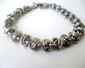 Barrel bracelet,  stainless steel bracelet, 11 year anniversary, 11th anniversary gift for wife, 11th wedding anniversary,