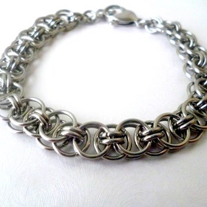 Bracciale con timone, bracciale in acciaio inossidabile, regalo per l&#39;11° anniversario, regalo per l&#39;11° anniversario di matrimonio, regalo di anniversario in acciaio per lei