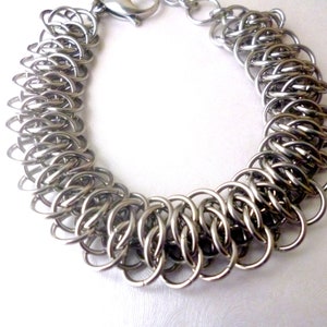 Viperschuppenarmband, Chainmaille Armband, Edelstahlarmband, Jahrestagsgeschenk für Sie, 11.