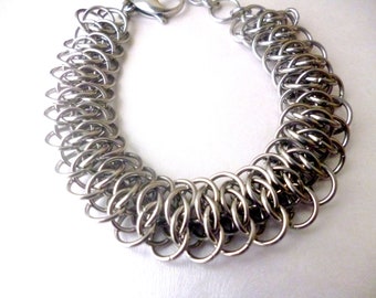 Viperscale bracelet, chainmaille bracelet, stainless steel bracelet, anniversary gift for her, 11th anniversary gift