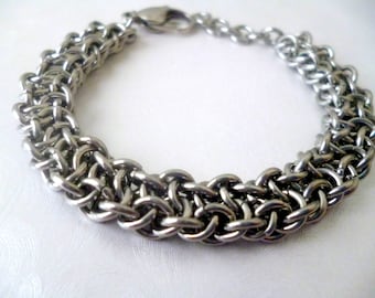 Vipera Berus bracelet, stainless steel bracelet,  11 year wedding anniversary gift for her, 11 year wedding anniversary gift for him