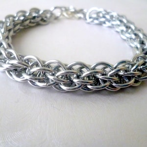 JPL5 bracelet, 10th wedding anniversary gift for her, chainmaille bracelet, 10th wedding anniversary gift for him