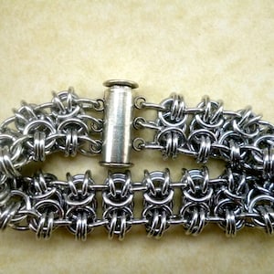 byzee beez to butterflies bracelet, 10th anniversary gift for her, Chainmaille bracelet, aluminum bracelet