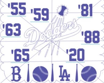 Dodgers papel picado cut file .studio3