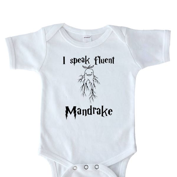 Je parle couramment Mandragore Body - Harry Potter - Baby Shower Gift - je jure que je suis jusqu'à aucun bon - mal géré - enfant en bas âge