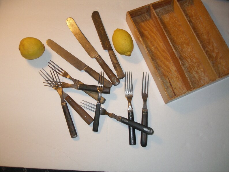 CIVIL WAR Era 1800s Silverware Flatware Wood Pewter Bone Etsy