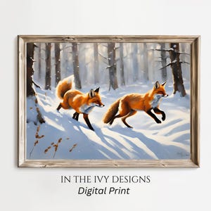 Fox Print, Animal Print, Fox Poster, AI, Animal Poster, Fox Wall Art