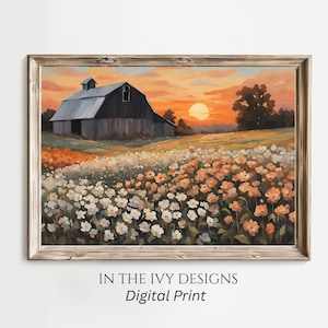 Farmhouse Print, Farmhouse Poster, AI, Farmhouse Decor, Farmhouse Wall Art, Barn Print, Barn Poster
