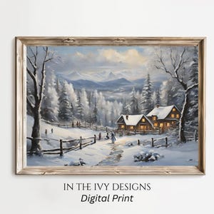 Winter Print, Winter Poster, Winter Decor, Home Decor, Winter Wall Art, AI