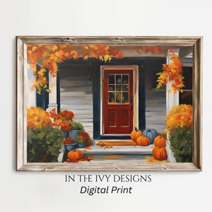 Fall Wall Decor Printable Autumn  Painting n Fall Art Vintage Autumn Wall Art  Autumn Decor Thanksgiving Print, AI