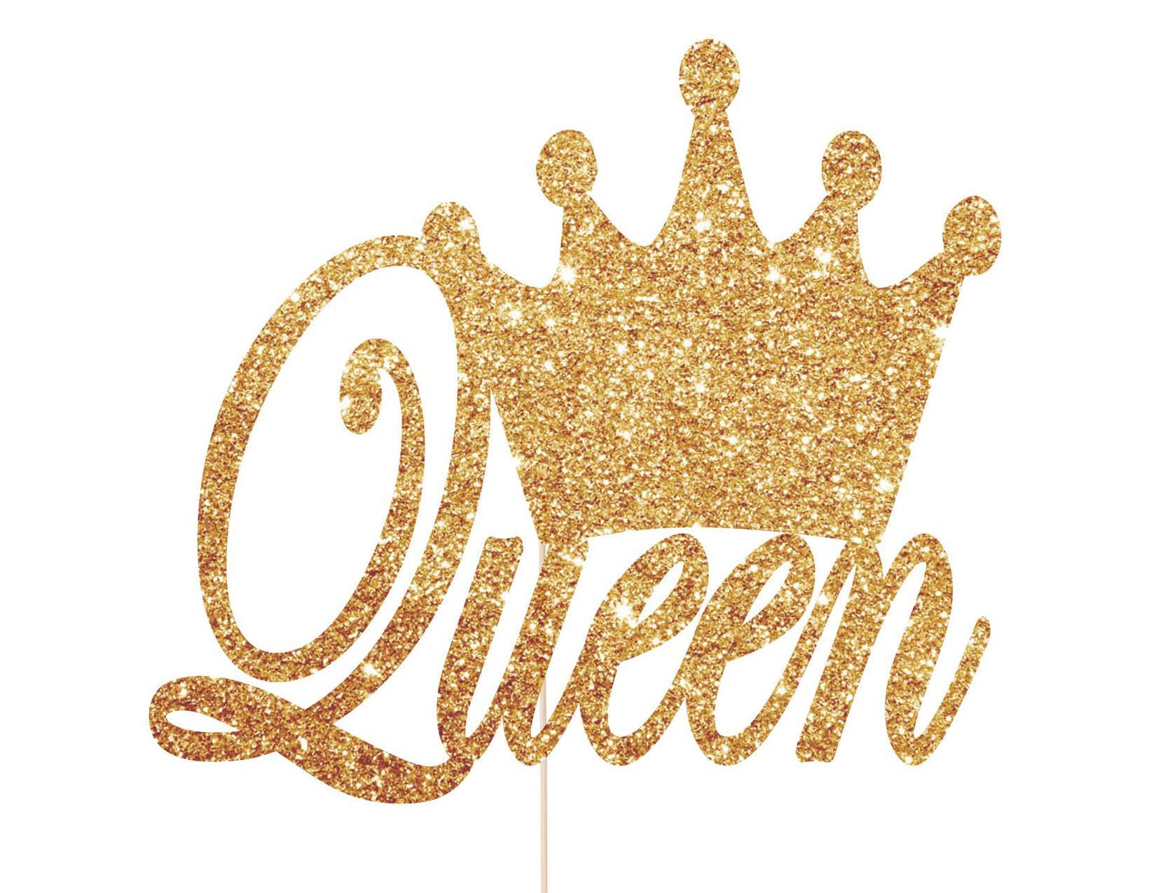 Queen Cake Topper Queen Theme Birthday Queen Party Queen Etsy
