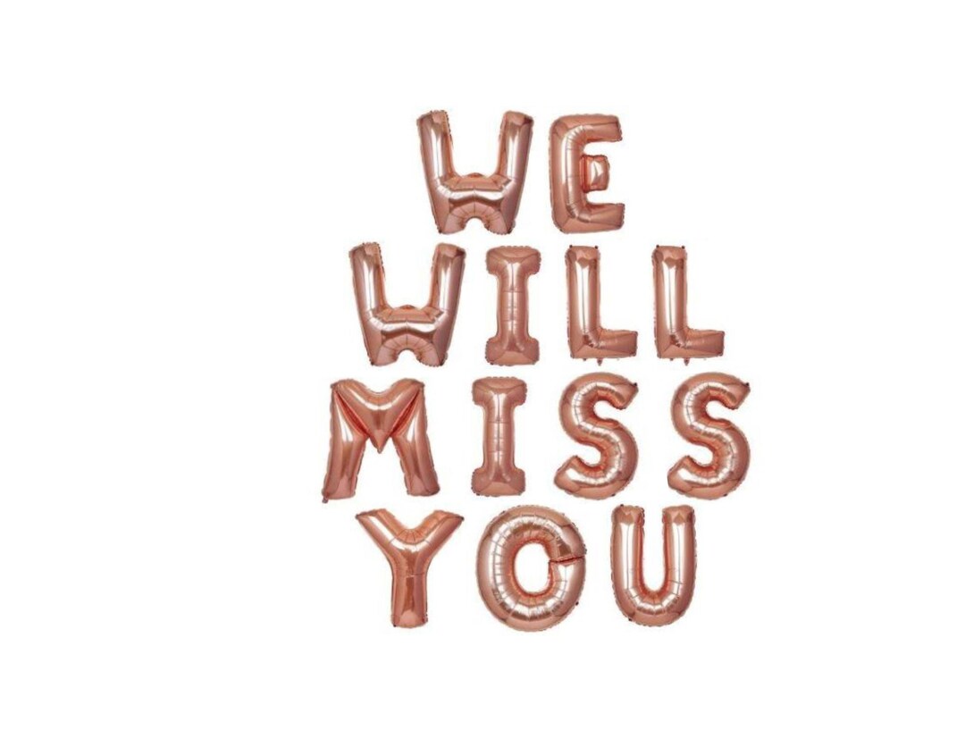 We Will Miss You Balloons, We Will Miss You Banner, Farewell Party