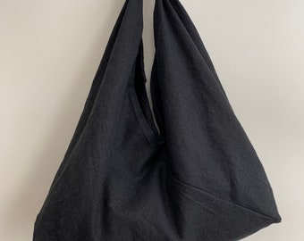 black fabric handbags