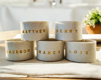 Servilleteros personalizados para boda, regalo de inauguración de la casa para la familia, regalo de anfitriona de Acción de Gracias para mujeres, servilleteros con nombres