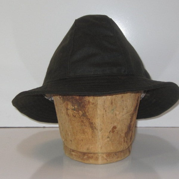 Men's Waxed Cotton/Oilskin Rain Hat