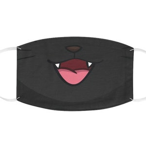 Black Feline Kemono Face Mask