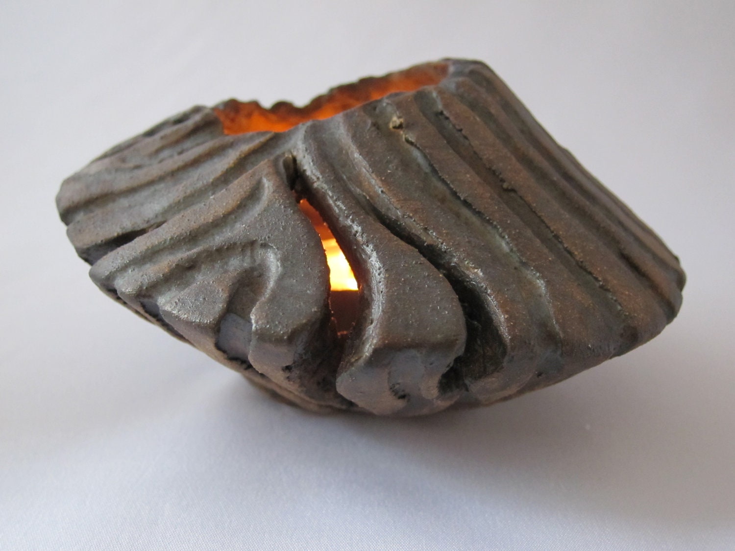 Votive Candle Holder Ceramic Lantern Tea Light Pottery Etsy