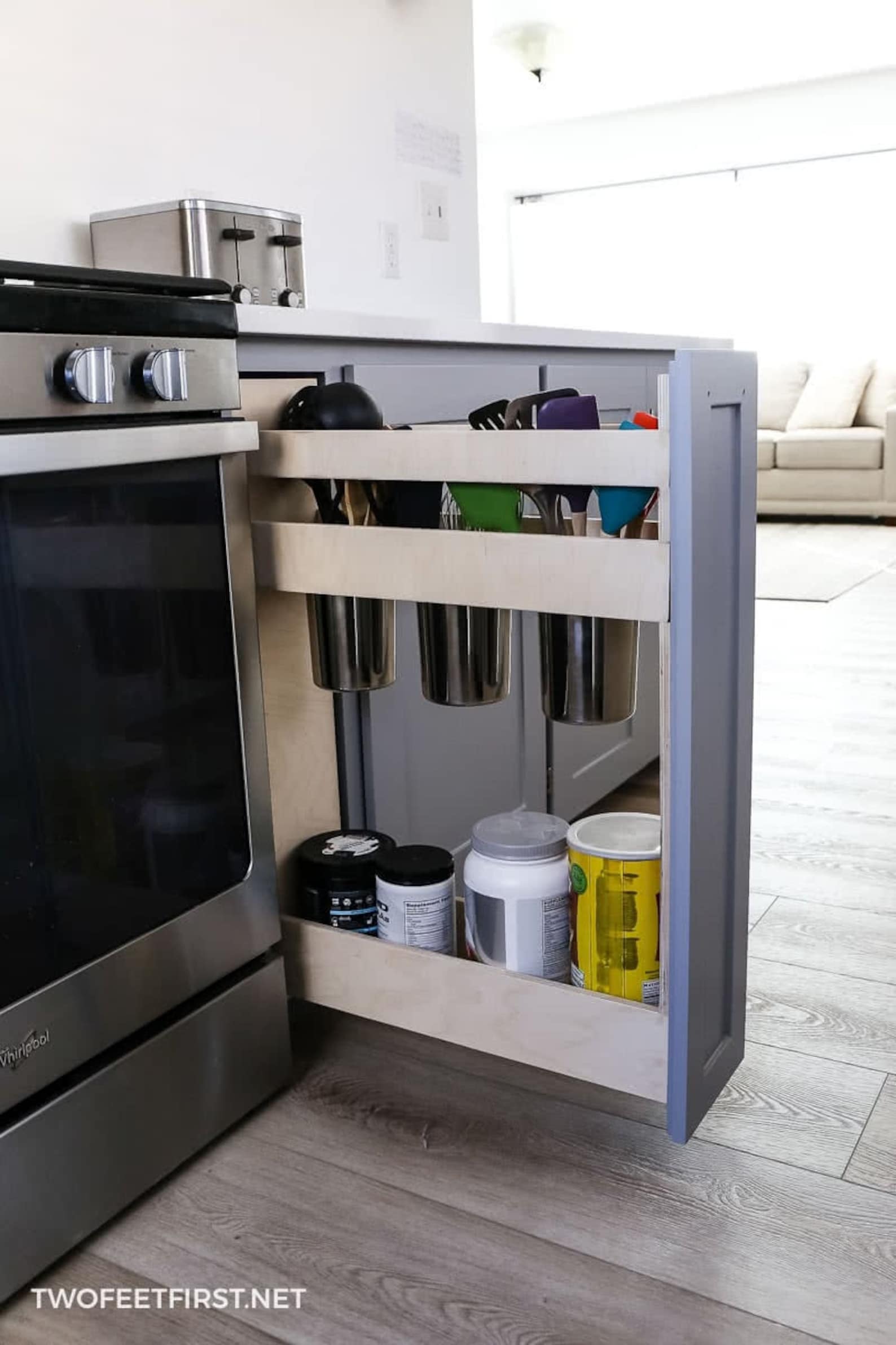 Pullout Utensil Drawer Organizer Plans for Kitchen Etsy
