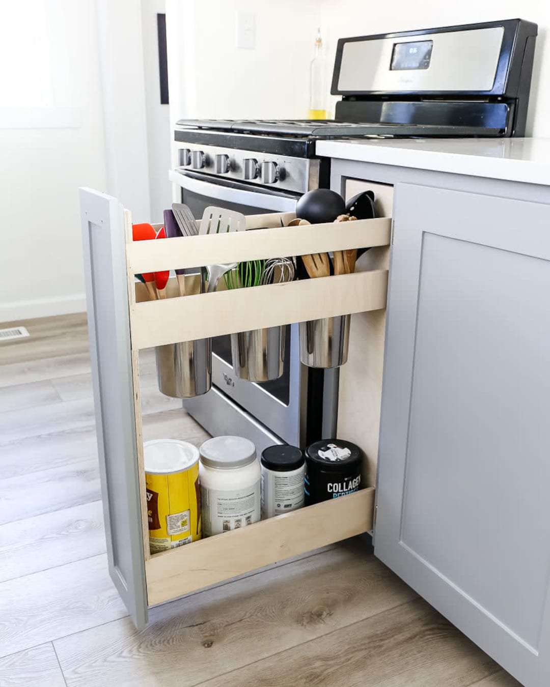 Pullout Utensil Drawer Organizer Plans for Kitchen Etsy