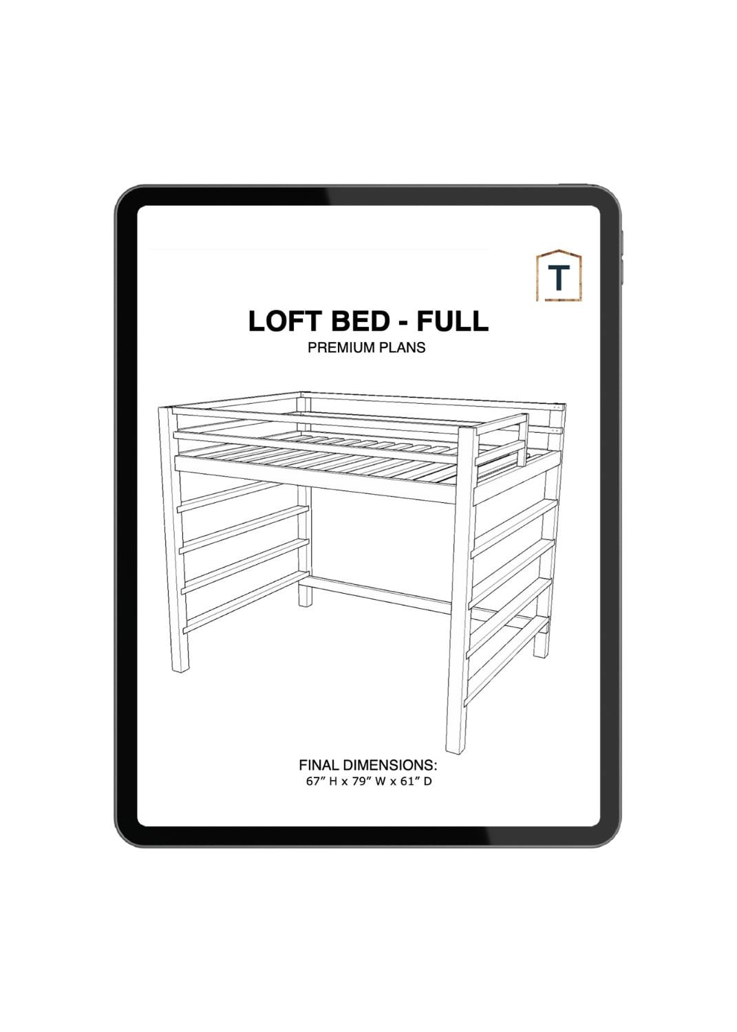 DIY Fullsize Loft Bed Plans Etsy