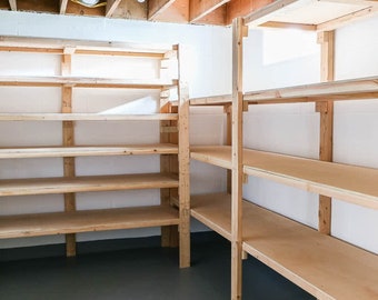Storage Shelves Plans | Basement Storage Shelves | Garage Shelves