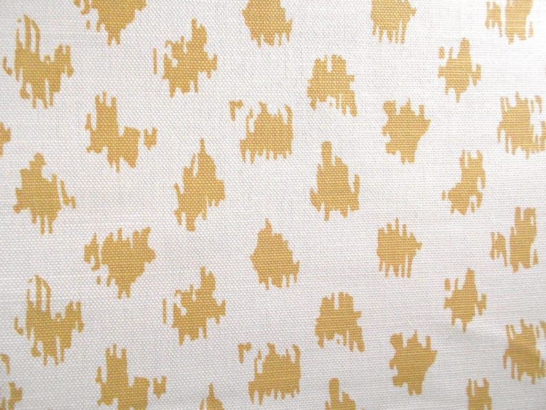 Quadrille Zizi Spot Fabric: Camel Linen Blend, 1.25 Yards image 1
