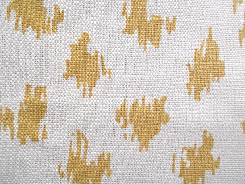 Quadrille Zizi Spot Fabric: Camel Linen Blend, 1.25 Yards image 3